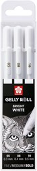 Sakura 3 gel pen Gold silver white in case POXPGBWH