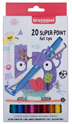 Bruynzeel felt tips Super Point 20 colours set - creative toy