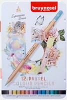 Bruynzeel pastel coloured pencils - 12 pieces in tin - high quality