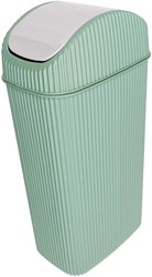 Michelino table waste bin swing lid green 4 liter plastic