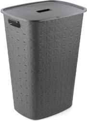 Curver laundry box Softex 56L anthracite - plastic laundry basket with lid
