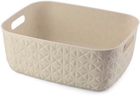 Curver storage basket Softex M 12.5L chalk white - sustainable plastic