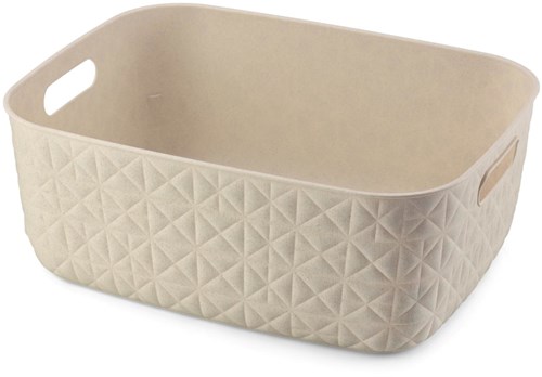 Curver storage basket Softex M 12.5L chalk white - sustainable plastic