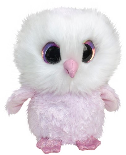 Lumo Stars plush owl Pollo pink white cuddly toy 15cm kids toy