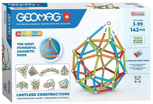 Geomag magnetic construction toy Super Color Recycled 142 pieces