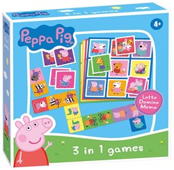 Peppa Pig 3-in-1 Game Collection card game lotto domino memo kids game