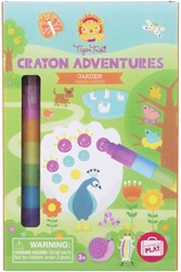Chalk coloring set garden - Crayon Adventures coloring book with crayons