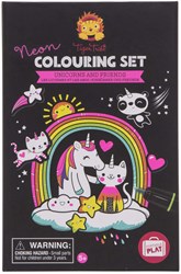 Tiger Tribe Neon Coloring Sets/Unicorn & Friend