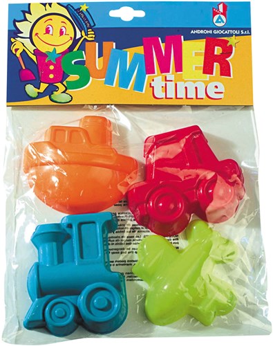 Androni Giocattoli sand moulds vehicles set colourful toy beach