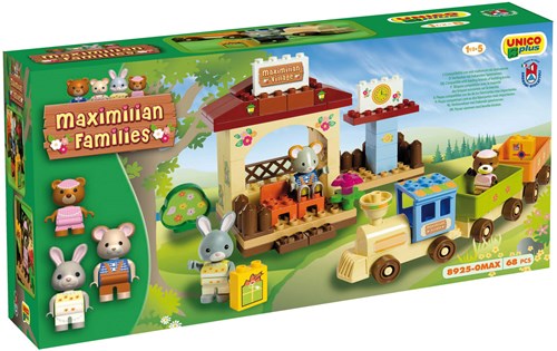 Unico building blocks Maximilian Families Village train station 68-piece toy