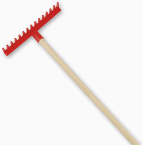 Androni Giocattoli plastic rake with wooden handle sandbox toy