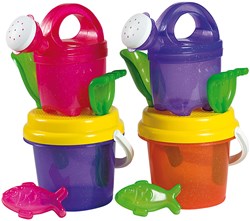 Androni Giocattoli beach set glitter bucket sand toy 6-piece
