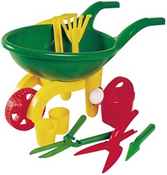 Androni Giocattoli wheelbarrow toy garden set for kids 9-piece