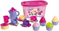 Androni Giocattoli coffee set toy with cupcakes in storage box