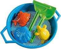 Androni Giocattoli beach toy set with sieve and sand molds 6-piece