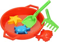 Androni Giocattoli beach toy set with sieve and sand molds 6-piece-2