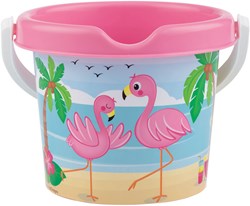 Androni Giocattoli toddler bucket flamingo beach toy plastic