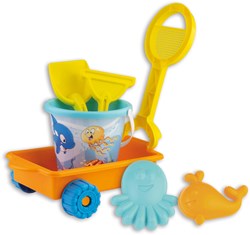 Androni Giocattoli wagon toy with bucket set underwater world 6-piece