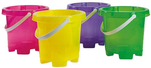 Androni Giocattoli toy bucket round glitter multicolor beach
