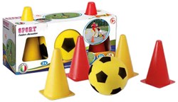 Androni Giocattoli football set - Soft ball with 4 cones for kids