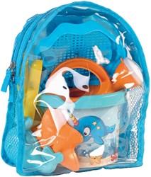 Androni Giocattoli beach toy backpack whale 7-piece multi color