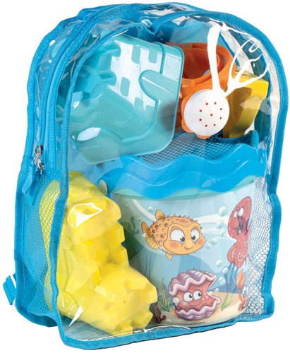 Rugzak met Strandset Zeedieren, 7dlg.
