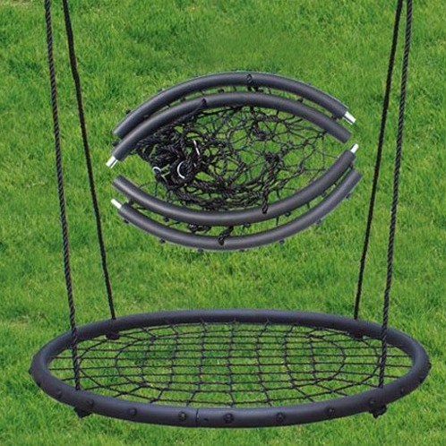 Schommelschotel Net nest swing black for outdoor play fun-2