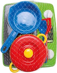 Dantoy kids play stove toy set - colourful pan set for children