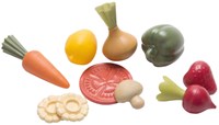 Dantoy Green Garden toy fruit and vegetable set - 10 pieces - sustainable pretend play-2