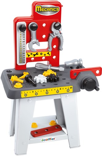 Ecoiffier workbench toy - sturdy plastic children's workbench multicolor-2