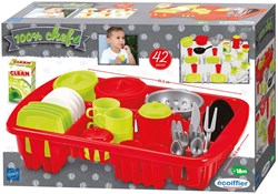 Ecoiffier toy dishwashing set 100% Chef - 42-piece kids dinnerware