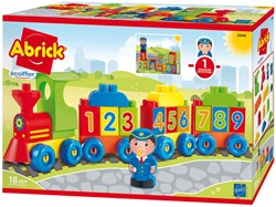 Abrick toy train with letters and numbers - educational building toy