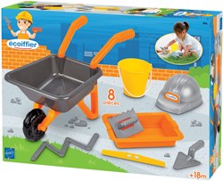 Ecoiffier wheelbarrow construction set masonry kit for kids - toy set