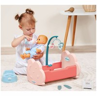 Ecoiffier doll cradle toy with accessories - baby doll bed-3