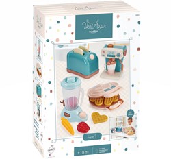 Ecoiffier kitchen set toy 4in1 complete 15-piece - pretend play cooking
