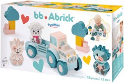 Abrick Ecoiffier baby tractor with animals - 25-piece building toy set