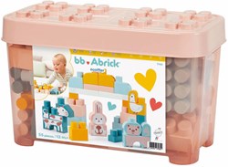 Abrick building blocks farm playset with animals - 55 pieces - plastic