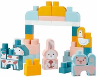 Abrick building blocks farm playset with animals - 55 pieces - plastic-2