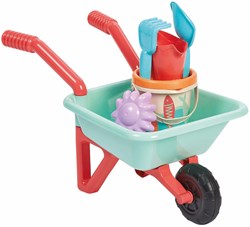 Ecoiffier wheelbarrow toy set with accessories for kids - beach and sand