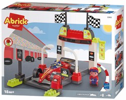 Abrick construction set Formula 1 pit stop playset for kids from 18 months