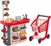 Ecoiffier toy supermarket counter and shopping cart - 20-piece role play-2