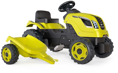 Smoby pedal tractor Farmer XL with trailer - Green - Toy tractor-2