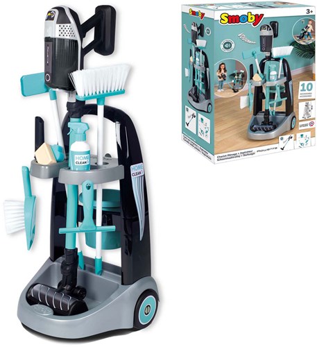 Smoby Rowenta Schoonmaaktrolley en Draadloze Stofzuiger-3