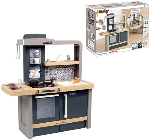 Smoby Tefal Play Kitchen - Evolving Kids Kitchen with 31 Accessories-3