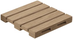 OOTB wooden coasters pallet set - 4 pieces - 10x10 cm - table protection
