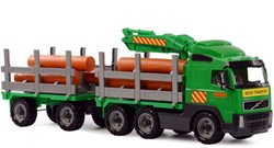 Cavallino Toys Volvo Wood Transport Truck with Trailer Toy
