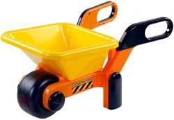 Wheelbarrow toy yellow 64cm plastic for kids outdoor play