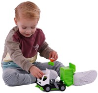 Cavallino Toys dump truck toy green 19cm for children-3