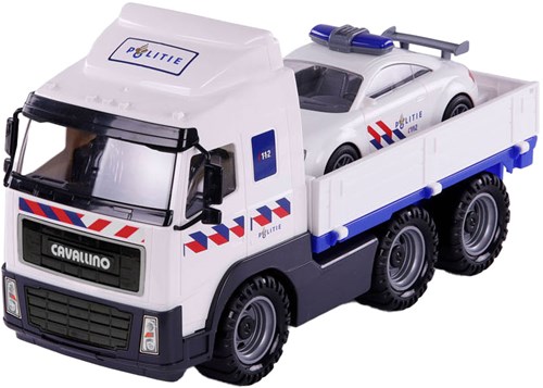 Police truck toy Cavallino with police car scale 1:16 plastic
