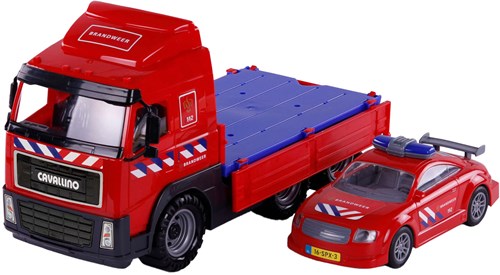 Fire truck toy set with fire engine scale 1:16 plastic-2